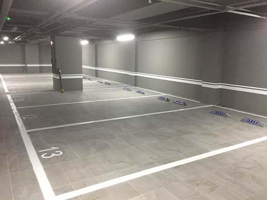 新竹停車場汽車車位標線油漆04