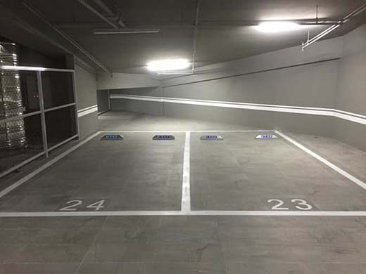 新竹停車場汽車車位標線油漆06